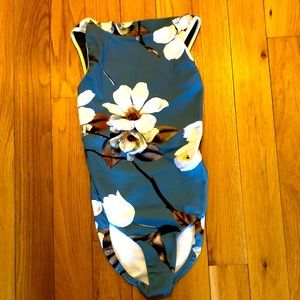 Élevé medium leotard high neck bust lined green